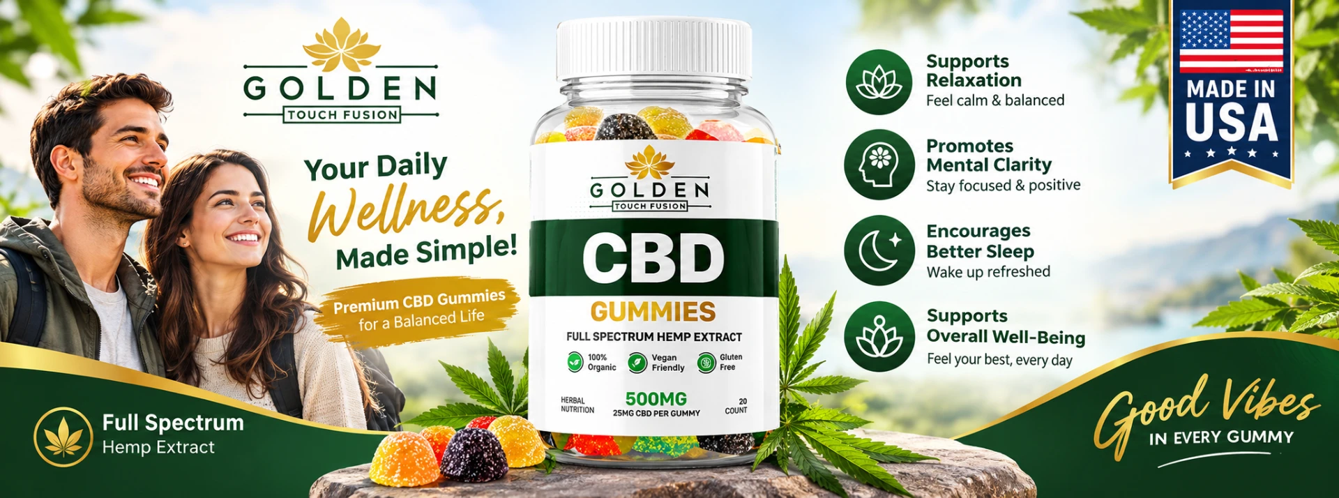 Golden Touch Fusion CBD Gummies USA